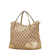 グッチ GGキャンバス ブリー ハンドバッグ ショルダーバッグ 2WAY 353120 ベージュ ゴールド キャンバス レザー レディース GUCCI 【中古】